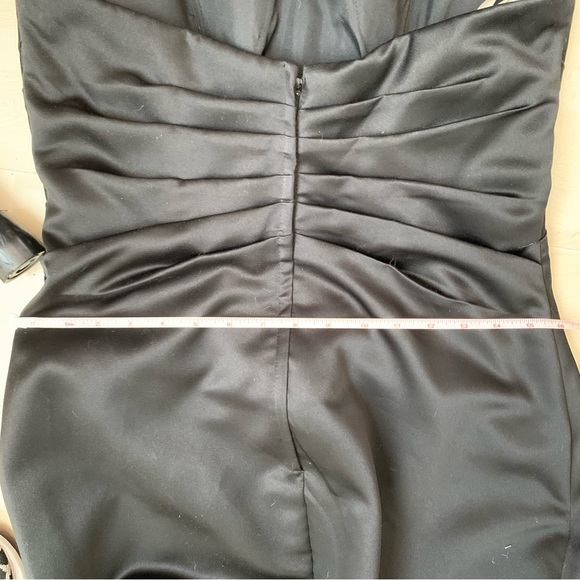 Bari Jay little black dress bridesmaid prom size 14 floor length - Picture 8 of 9